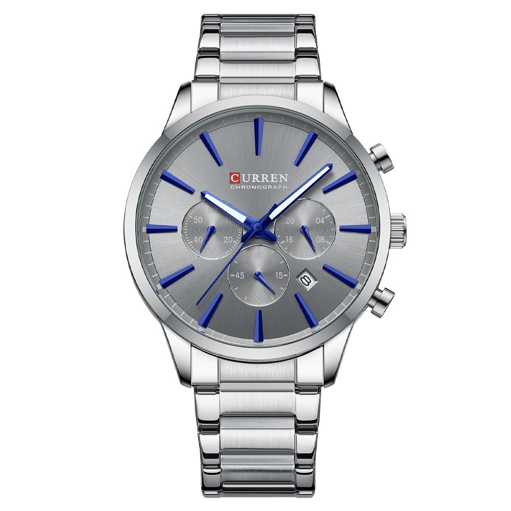 Mens Waterproof Business Round Six-Hand Calendar Watch - Image 2