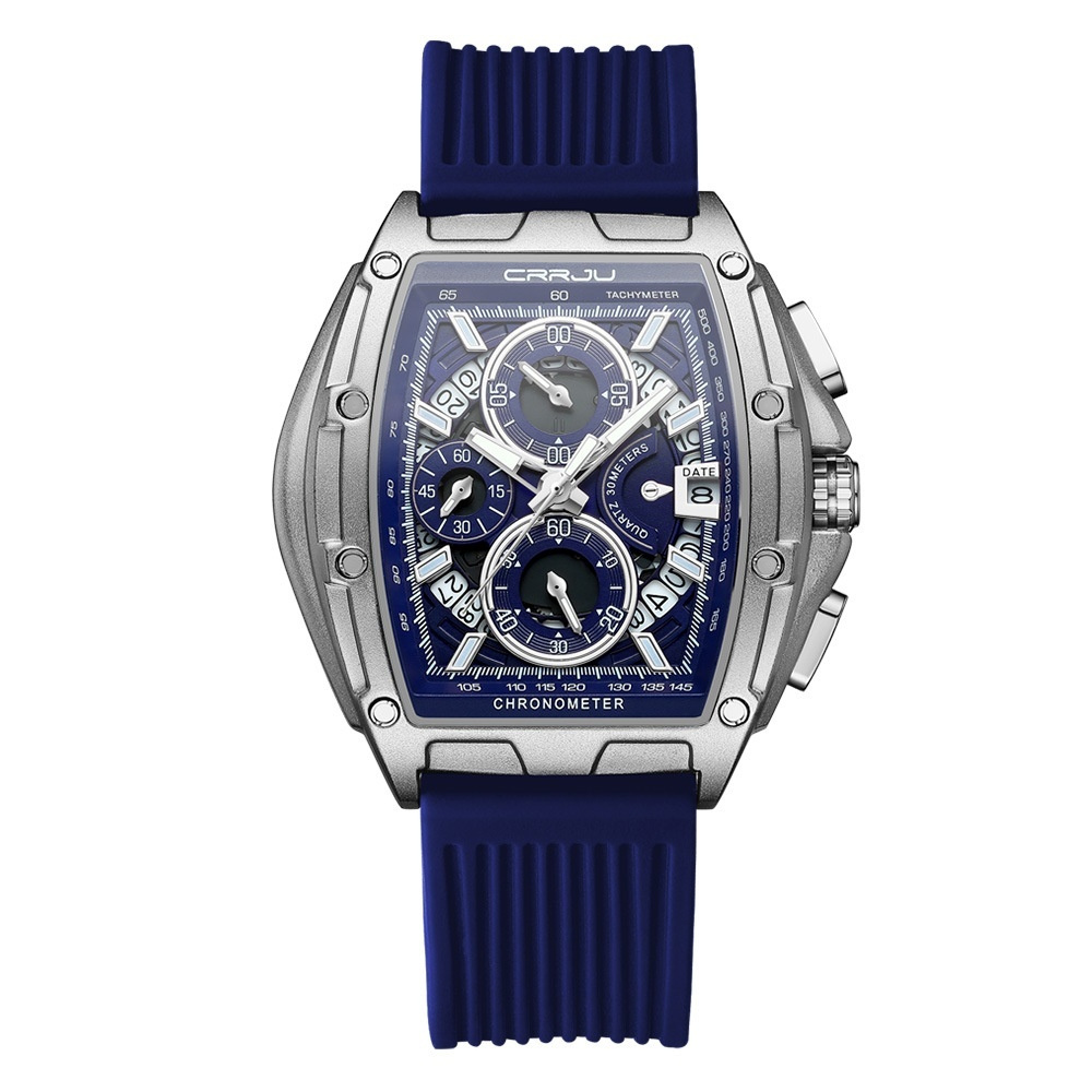 Neutral Waterproof Tape Calendar Multifunction Mens Watch Quartz Watch - Image 4