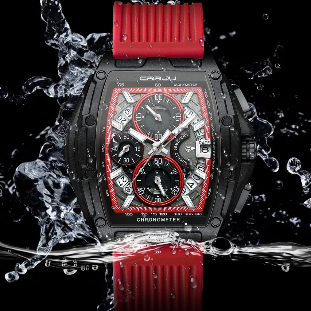 Neutral Waterproof Tape Calendar Multifunction Mens Watch Quartz Watch