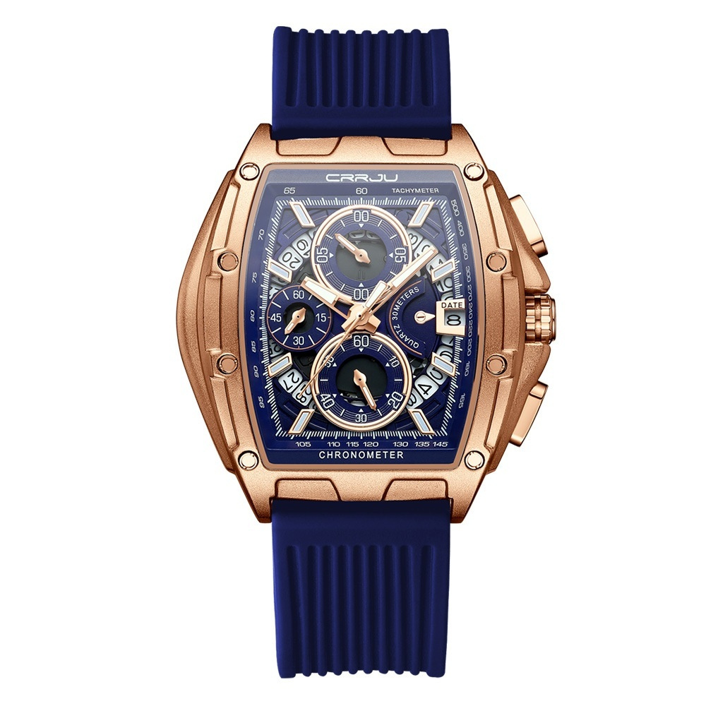 Neutral Waterproof Tape Calendar Multifunction Mens Watch Quartz Watch - Image 6