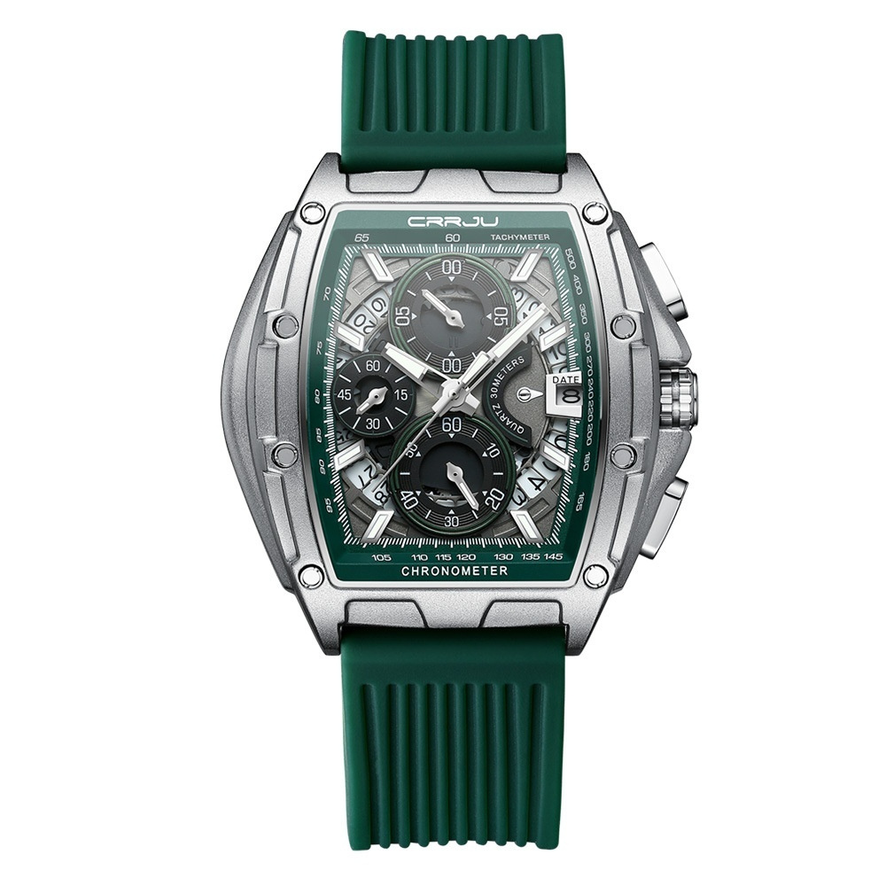 Neutral Waterproof Tape Calendar Multifunction Mens Watch Quartz Watch - Image 3