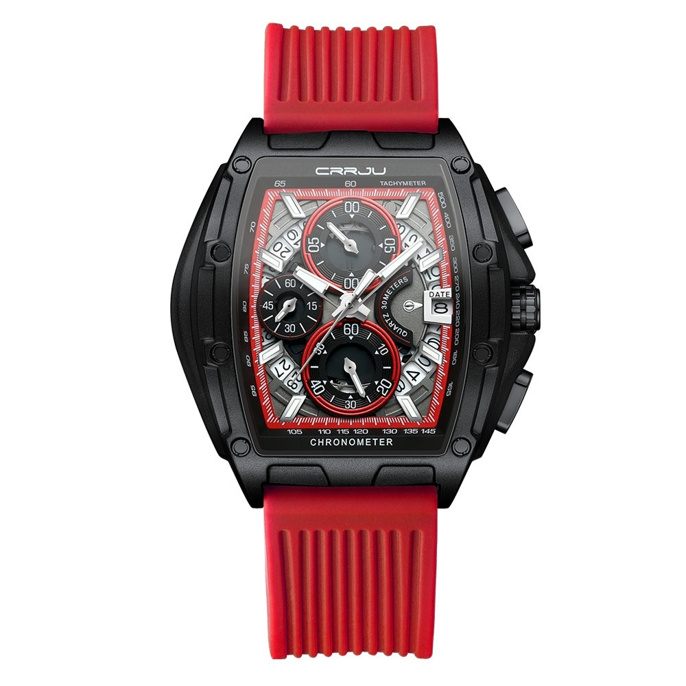 Neutral Waterproof Tape Calendar Multifunction Mens Watch Quartz Watch - Image 7