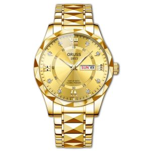Dual-calendar Mens Quartz Casual Watch