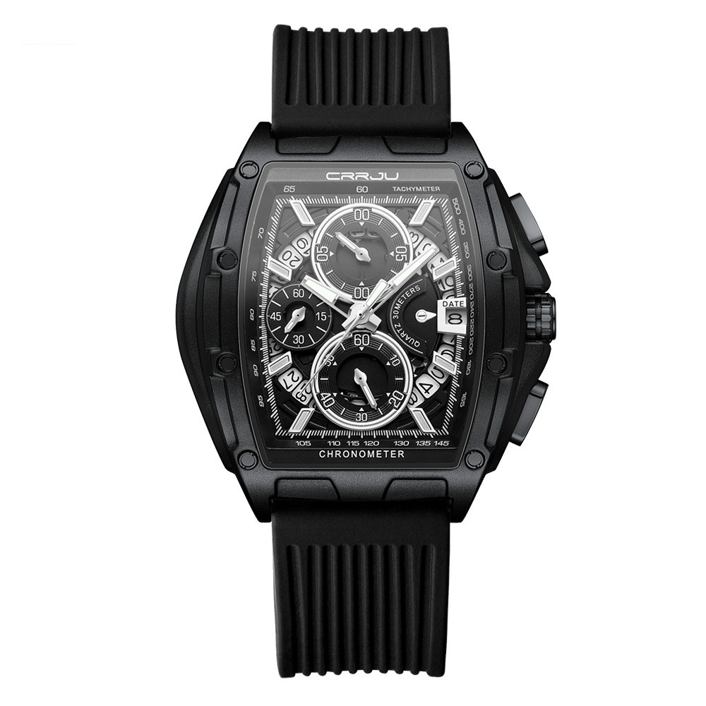 Neutral Waterproof Tape Calendar Multifunction Mens Watch Quartz Watch - Image 5