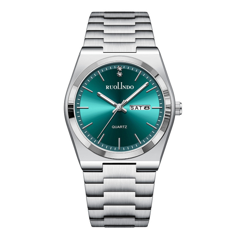 Ultra-thin Butterfly-clasp Steel-band Quartz Mens Watch - Image 5